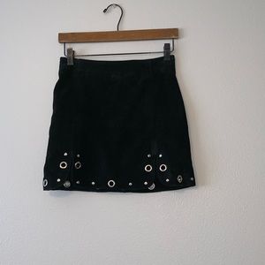 Black mini skirt